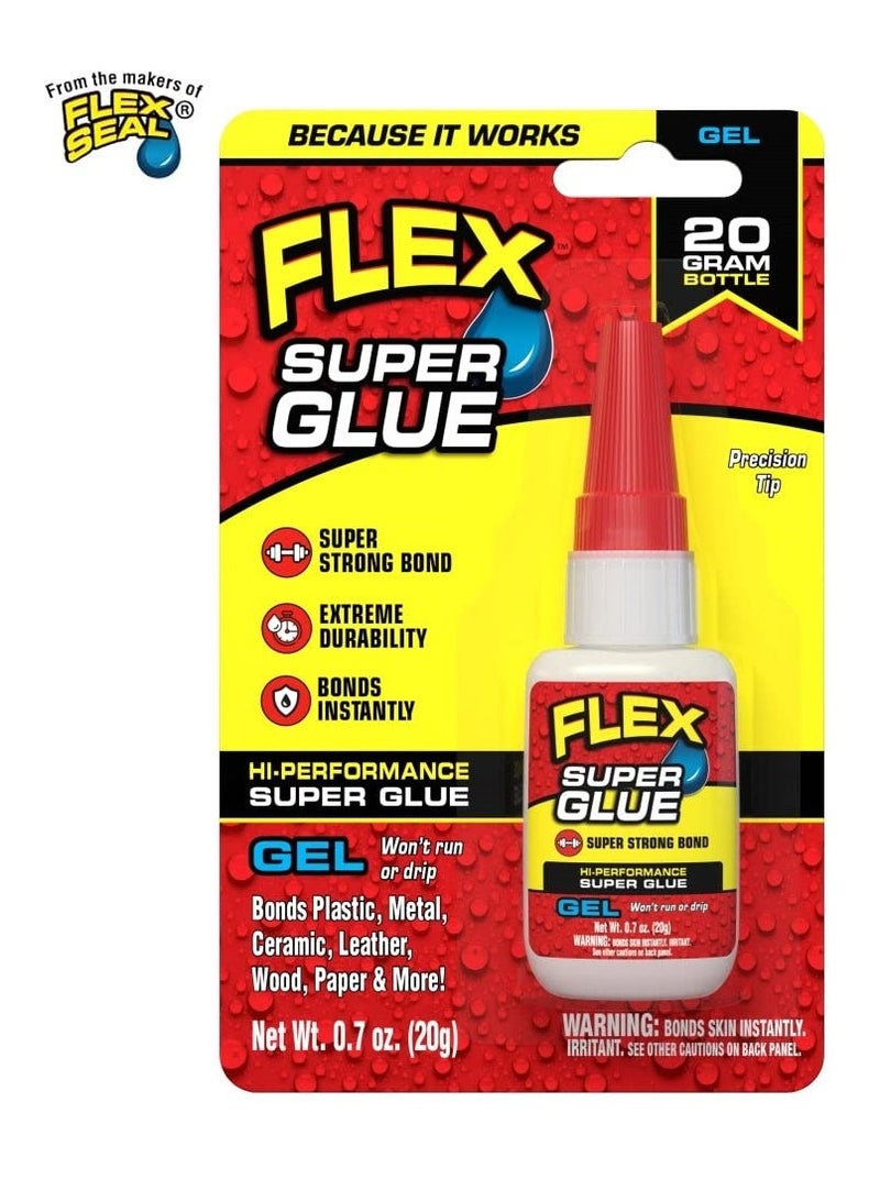 Flex Seal Super Glue Gel 20 Gram Bottle