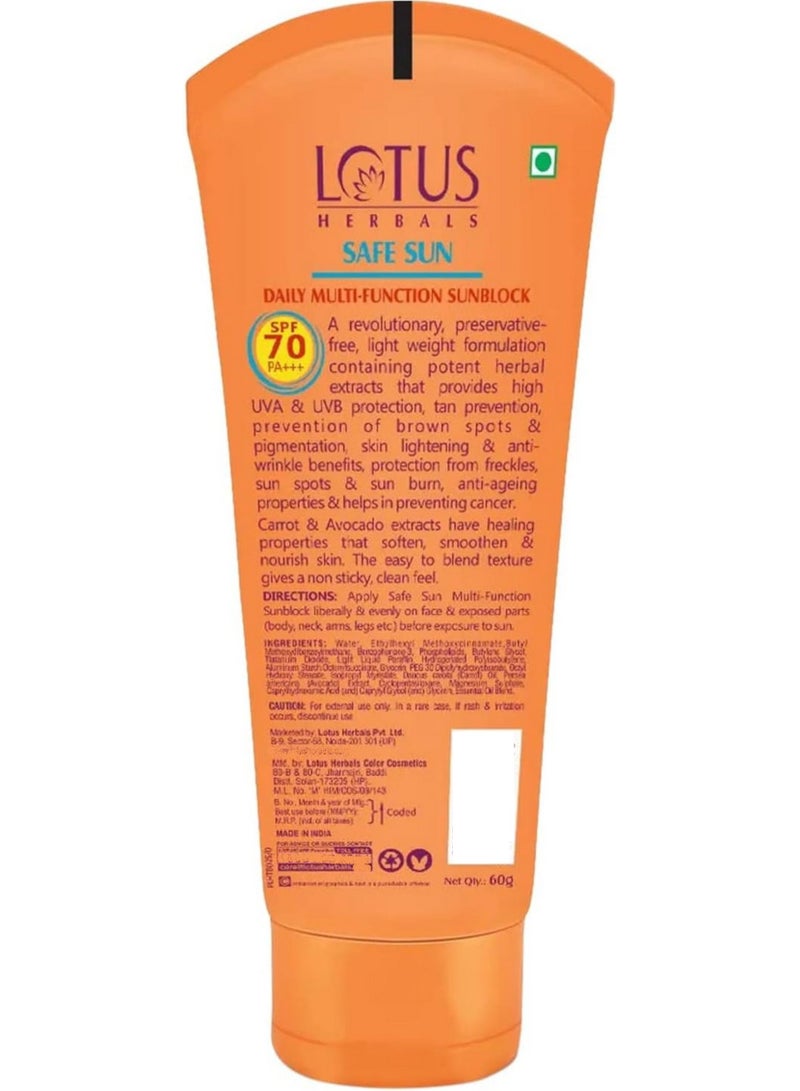 Lotus Herbals Safe Sun Sunblock SPF 70