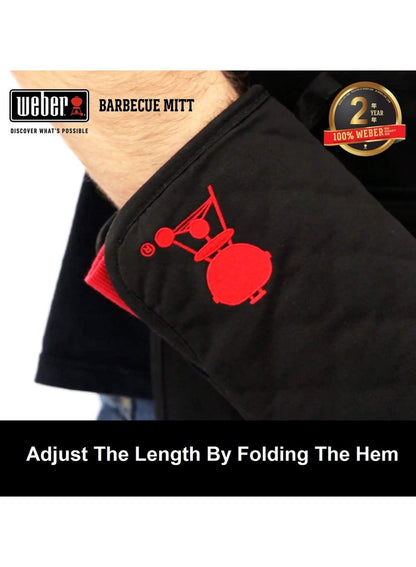 Weber Cotton Heat Resistant Mitts Black