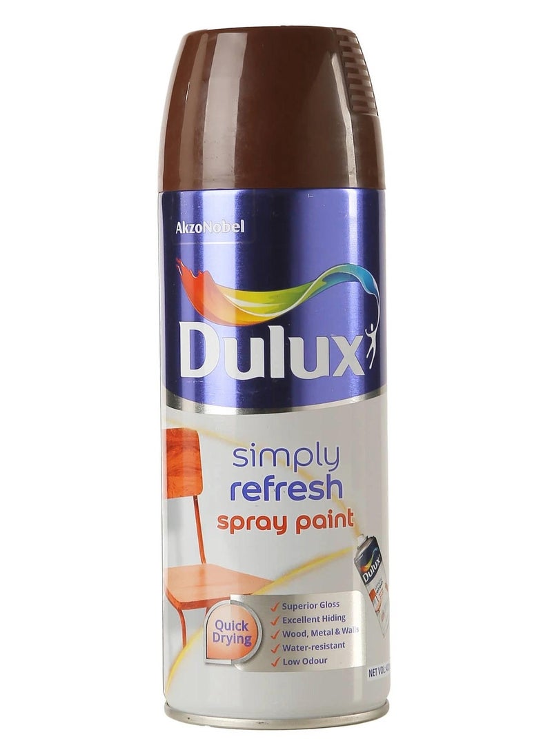 Dulux Simply Refresh Spray Paint 400 ML Gloss Dark Brown