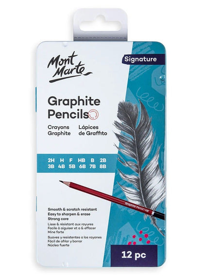 Mont Marte Signature Graphite Pencils 12Pc