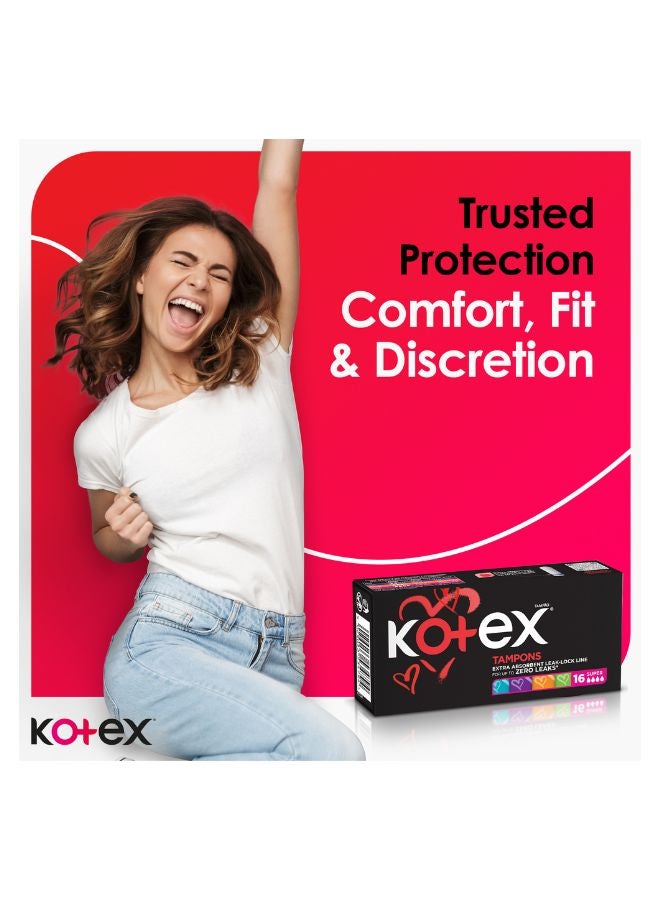 Kotex Tampons Extra Absorbent 16 Pieces