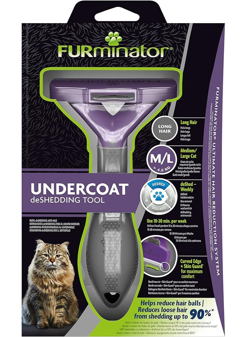 FURminator Cat Undercoat Deshedding Tool Long Hair