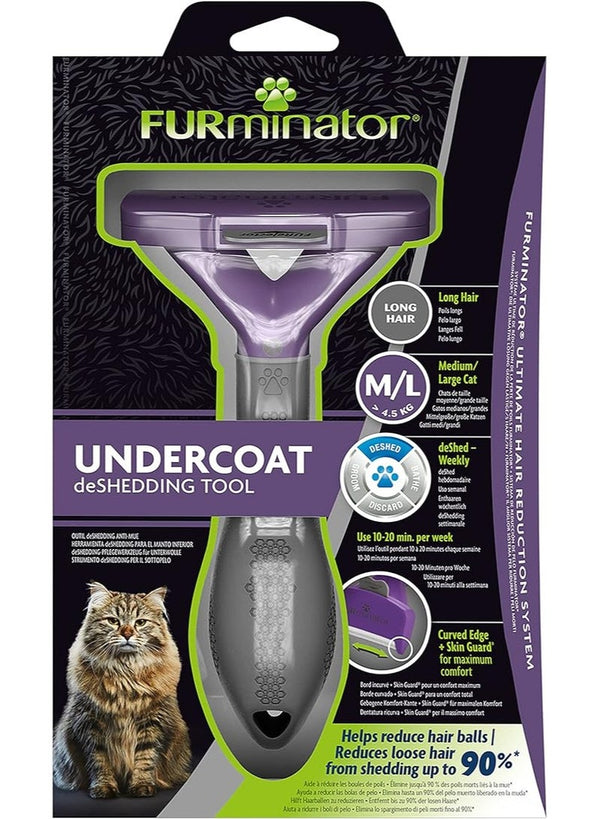 FURminator Cat Undercoat Deshedding Tool Long Hair