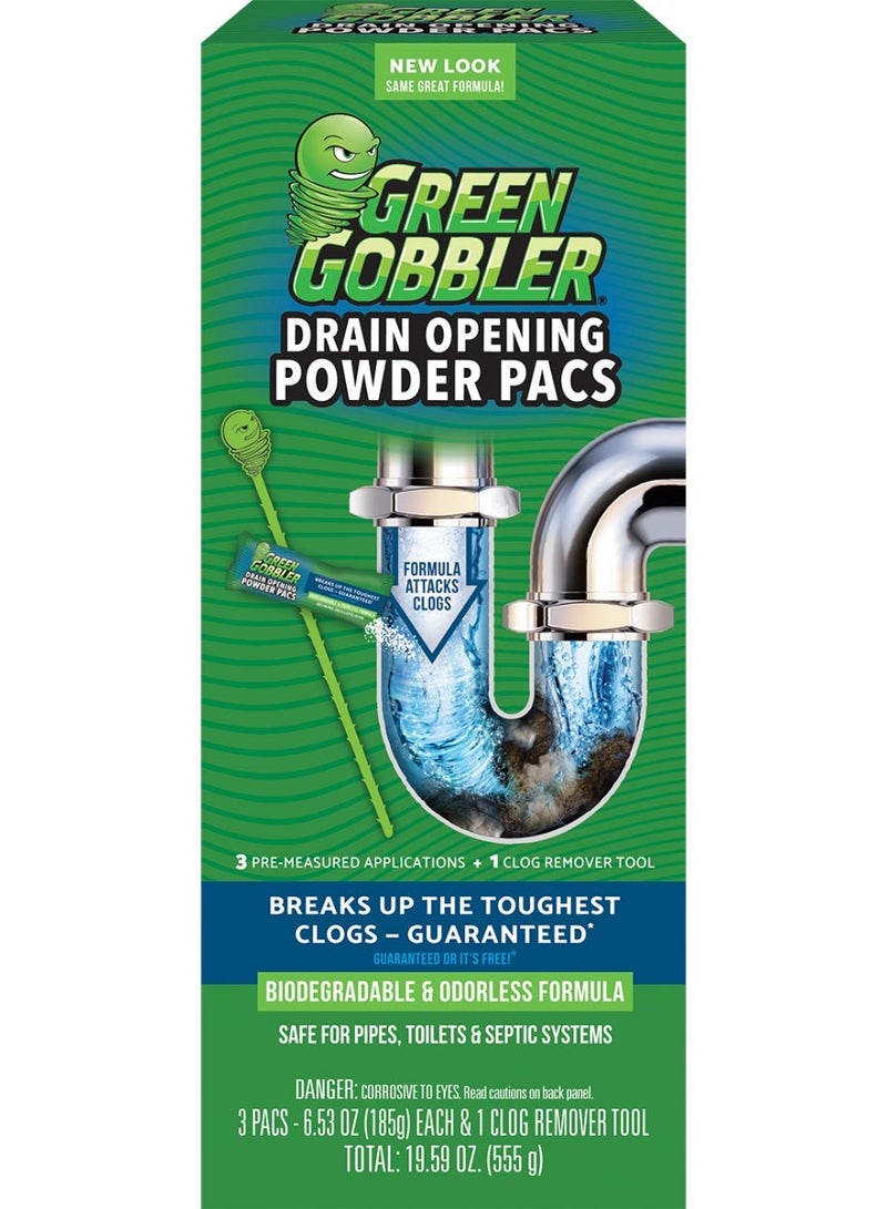Green Gobbler Drain Opening Power Pacs