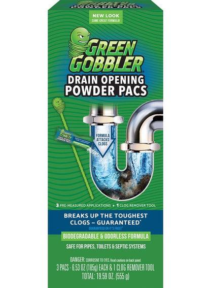 Green Gobbler Drain Opening Power Pacs