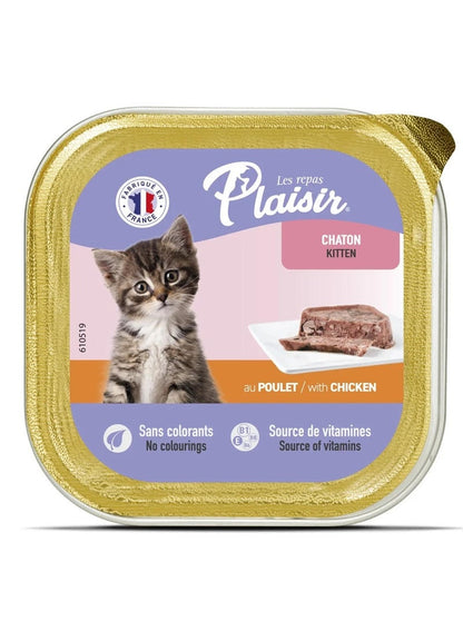 Plaisir Kitten Cat Food Terrine Pate Chicken & Milk 100 G