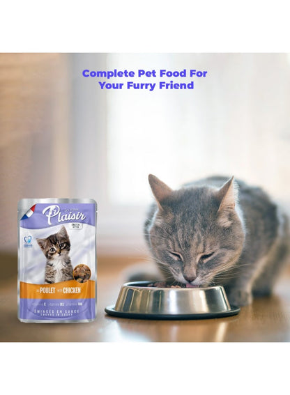 Plaisir Chicken With Gravy Pouch For Kittens