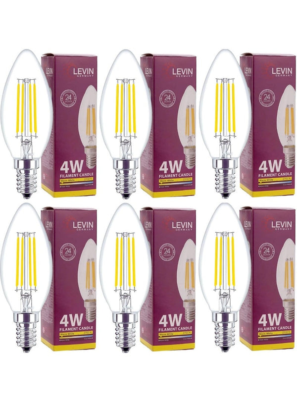 Levin Germany LED Candle Bulb Pack of 6