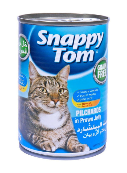 Snappy Tom Grain Free Pilchards in Prawn Jelly 400g