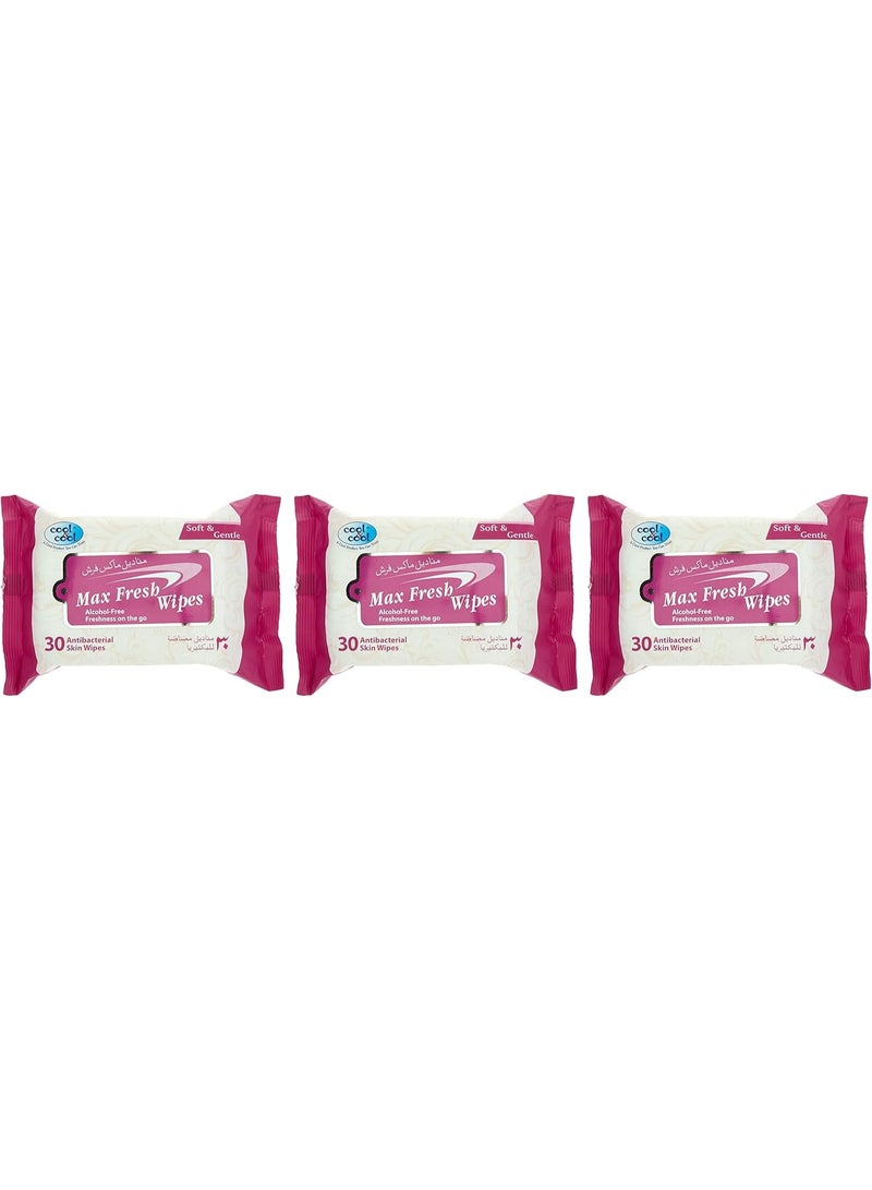 Cool & Cool Max Fresh Wipes 30 Pack
