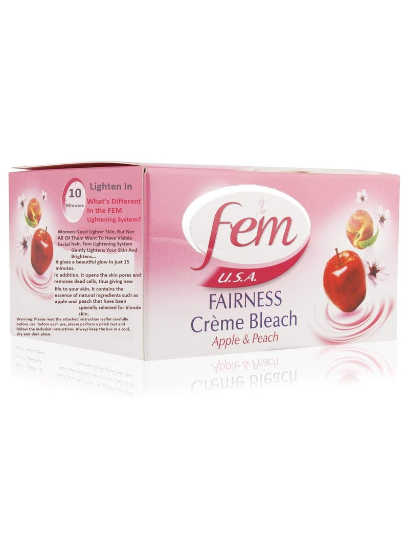 Fem Fairness Bleach Cream with Apple & Peach - 50 Gm