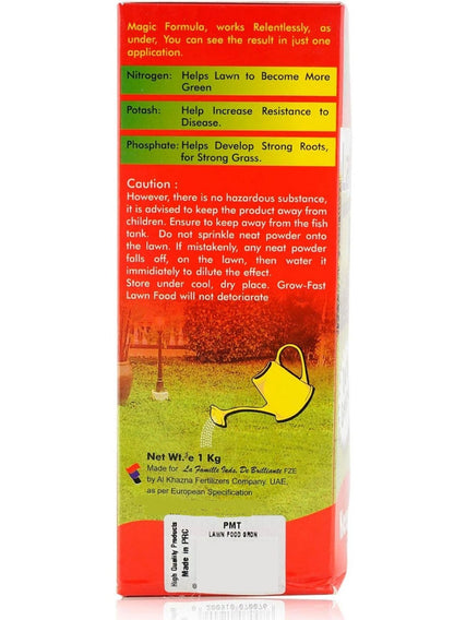 GROW FAST Lawn Food 1Kg - Premium Grass Fertilizer