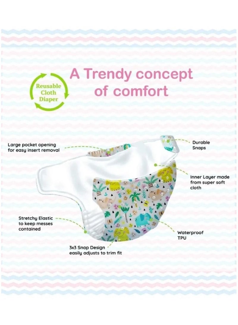 Bumtum Baby Printed Cloth Diaper Free Size