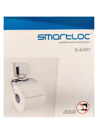 Vacuum Suction Toilet Paper Holder - Silver
