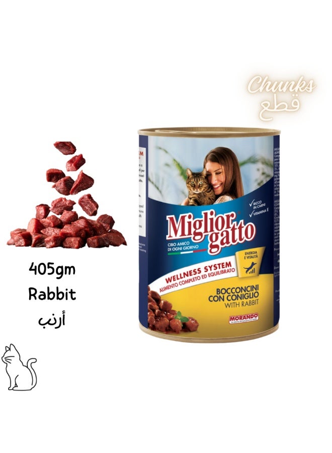 Miglior Gatto Cat Food Tin With Rabbit 405g