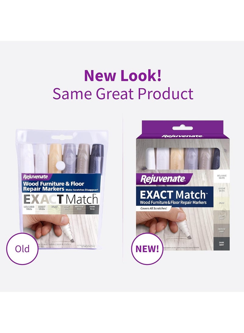 Rejuvenate Wood Repair Markers for White & Gray Furniture