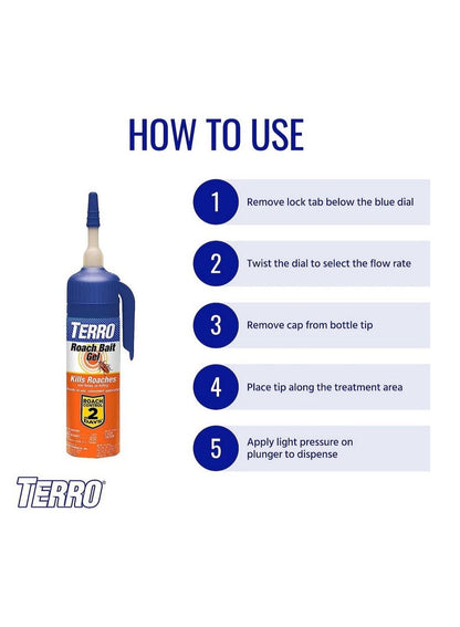 Terro Roach Bait Gel 3oz - Effective Pest Control
