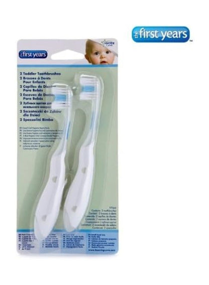 Toddler Toothbrush 2 Pack White - The FIRST Years