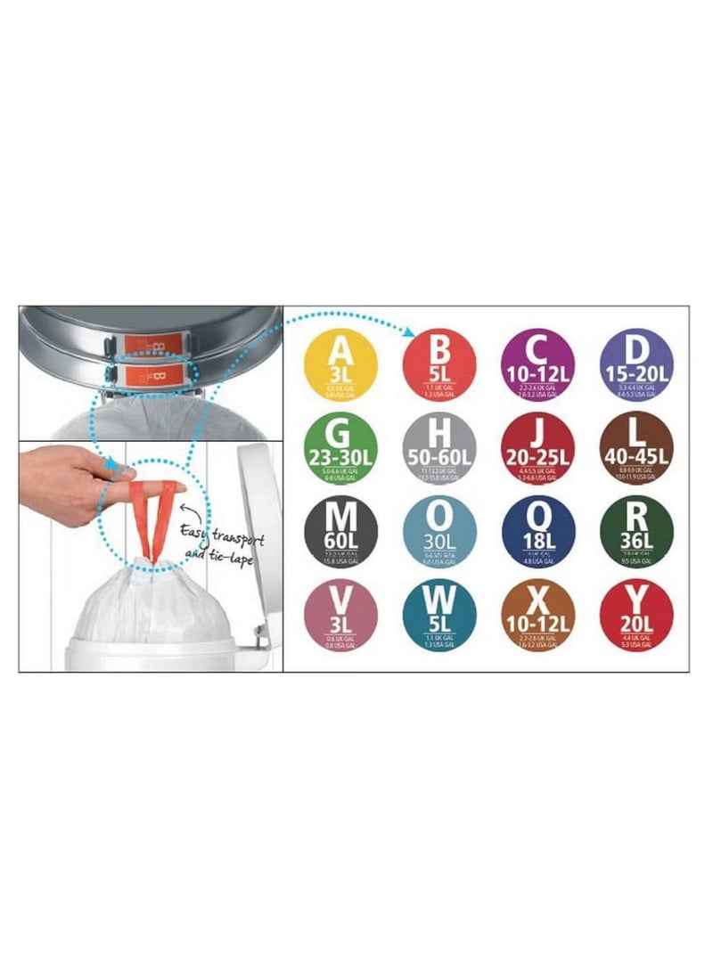 Brabantia Perfectfit Bin Bags for 50-60L Bins