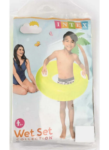INTEX Hi Gloss Tube Green Inflatable Pool Ring 76 CM