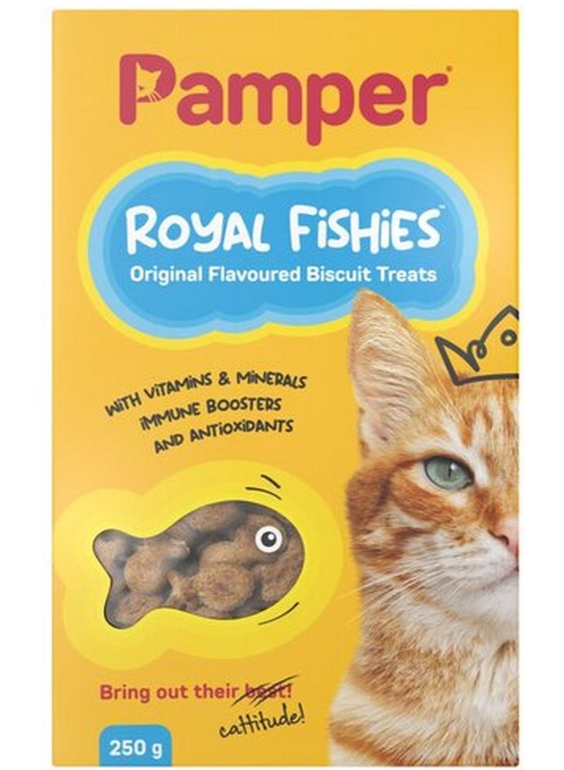 Pamper Royal Fishies Cat Treats 250Gm