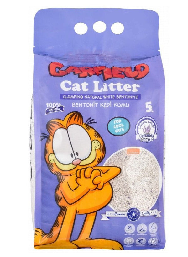 Garfield White Bentonite Clumping Cat Litter Lavender