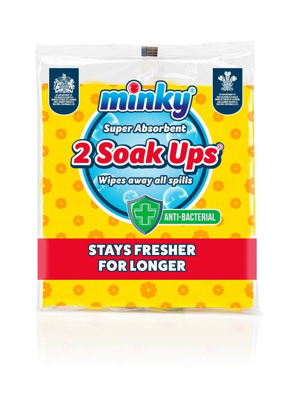 Minky Anti-Bacterial Soak Ups 2 Piece Pack