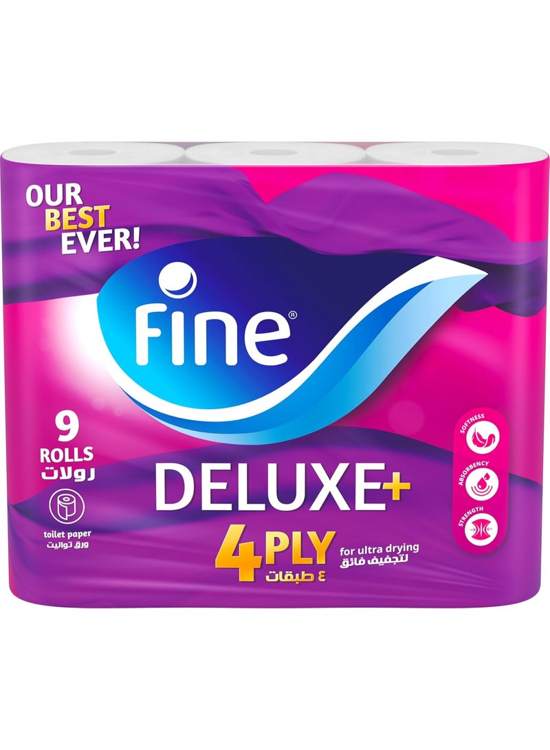 Fine Deluxe Toilet Tissue 4 Ply - Premium Comfort