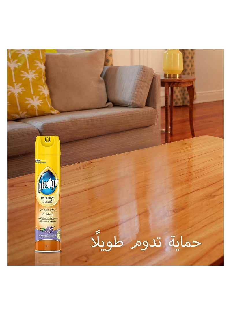 Pledge Beautify It Furniture Polish Spray Lavender