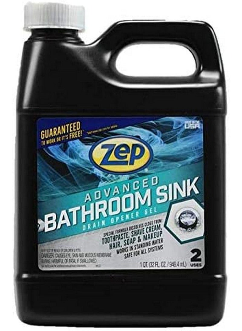 Zep Advanced Bathroom Sink Drain Opener Gel 32 oz