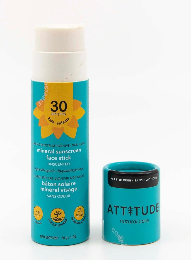 Attitude Mineral Sunscreen Face Stick For Kids 30g
