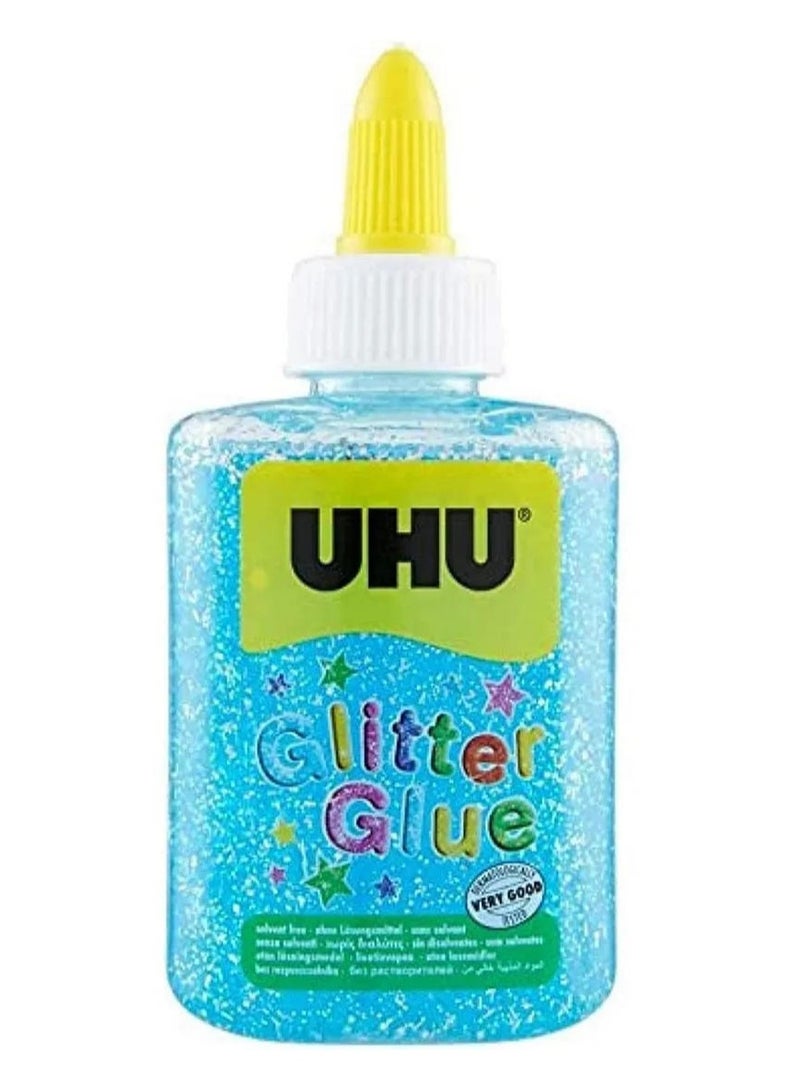 UHU Glitter Glue Blue Bottle 88.5 ML