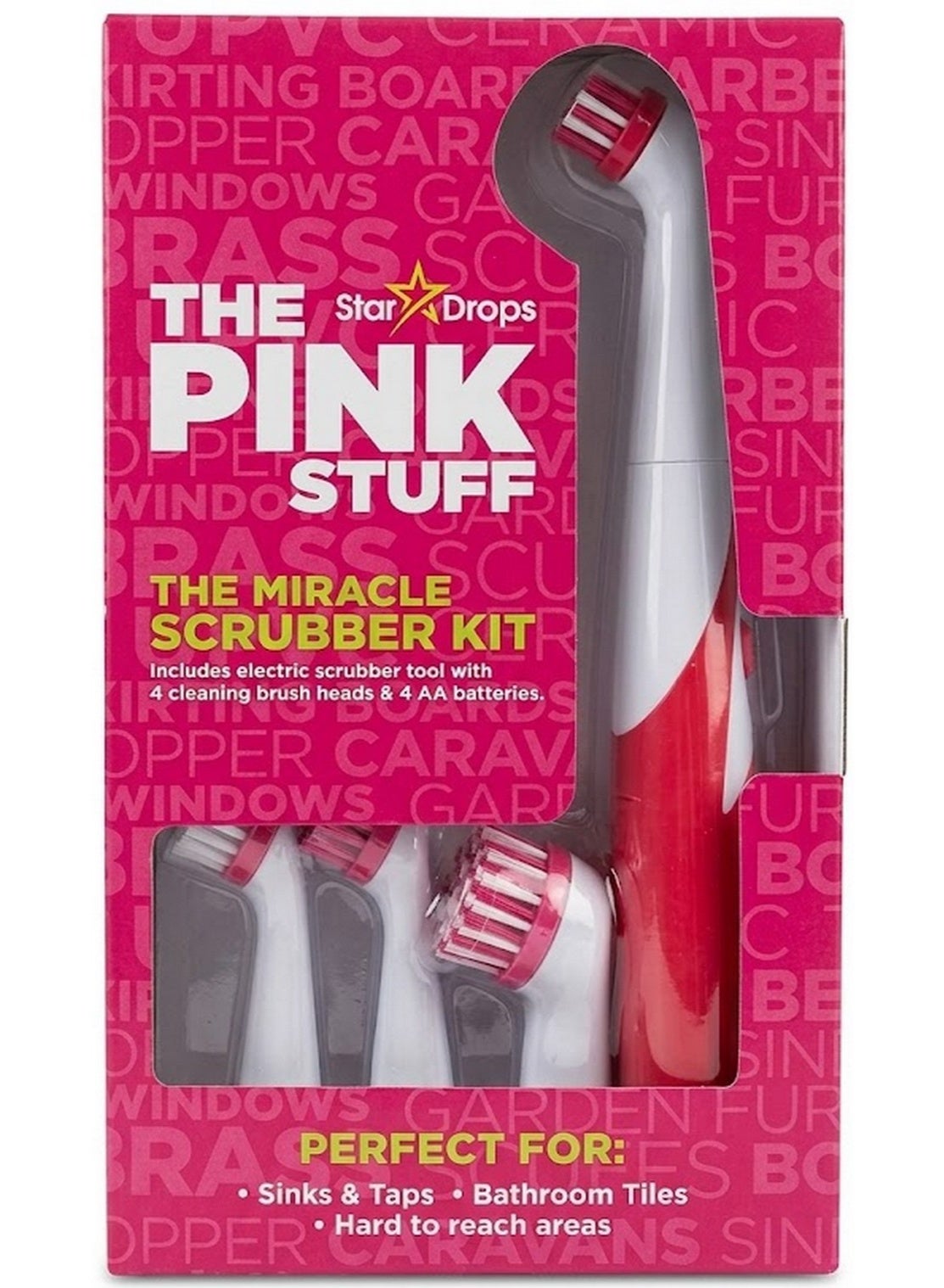Household Cleaning Brush, Pink, Stardrops