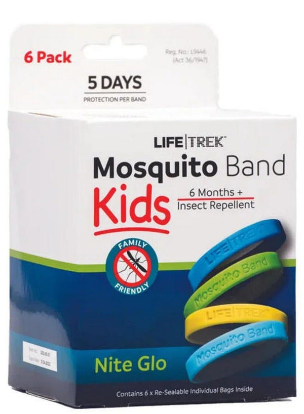 Kids Mosquito Bands Nite Glo 6Pk by LIFE TREK