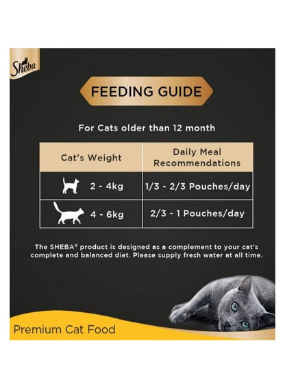 Sheba Tuna Pumpkin Carrot Cat Food Pouch - 12 Pack
