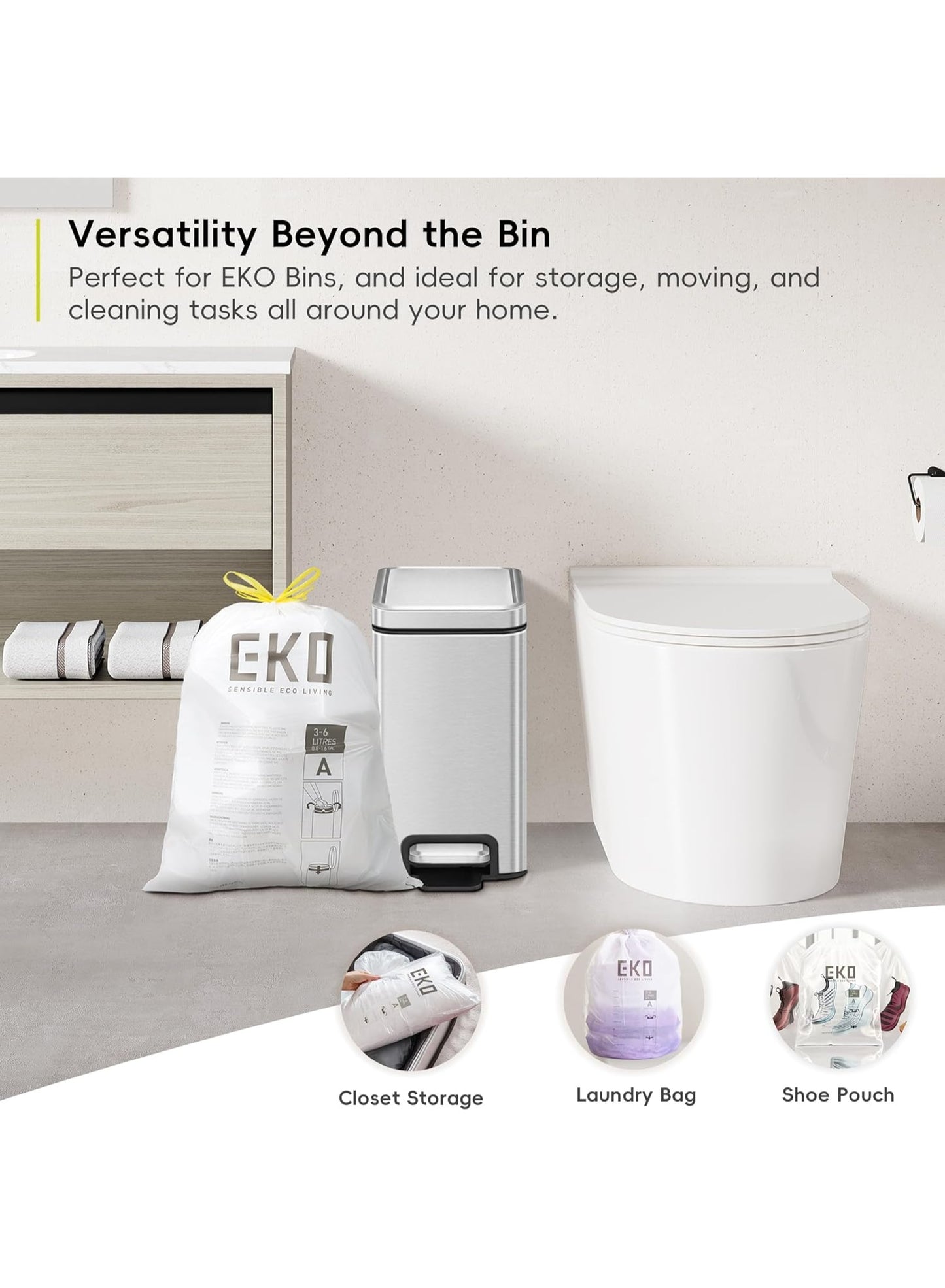 3-6 litre, 3-6 litre capacity, bin fit, bin liners, bins 3-6, bins 3-6 litre, eko, eko 3-6, eko bin, eko eva, kitchen bins, kitchen bins 3-6, litre capacity, neat fit, open top