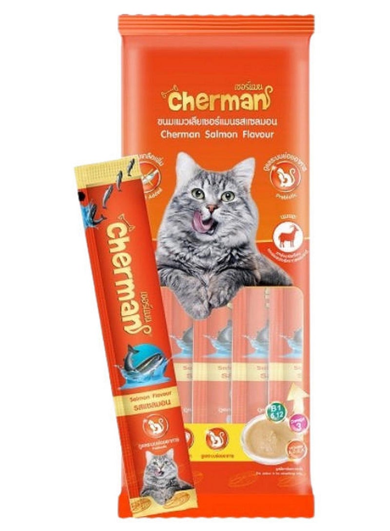 Cherman Creamy Salmon Cat Treats 12G X 5
