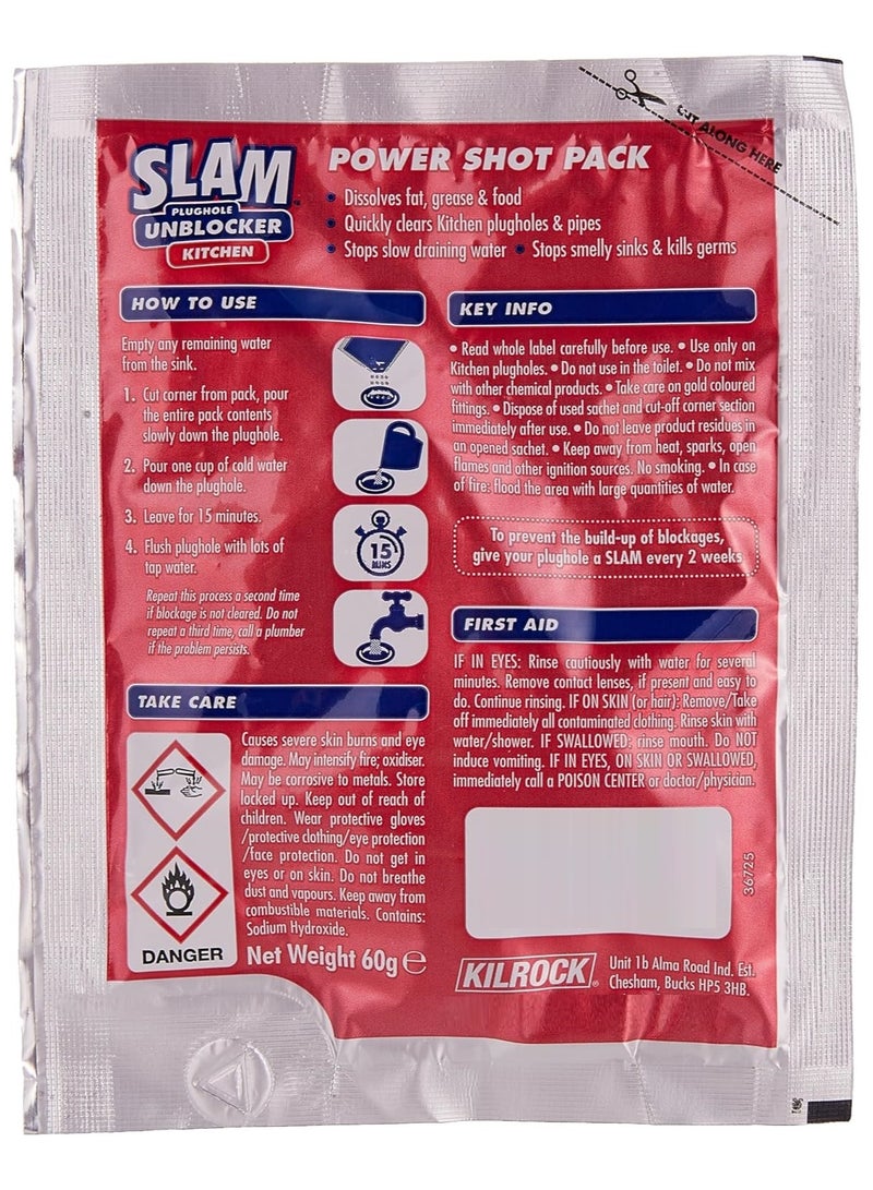KILROCK Slam Kitchen Plughole Unblocker 60G