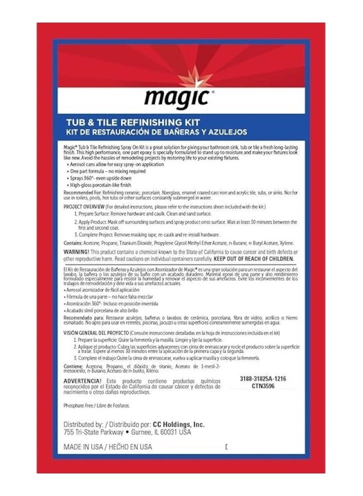 Magic Tub And Tile Refinishing Kit by Magic