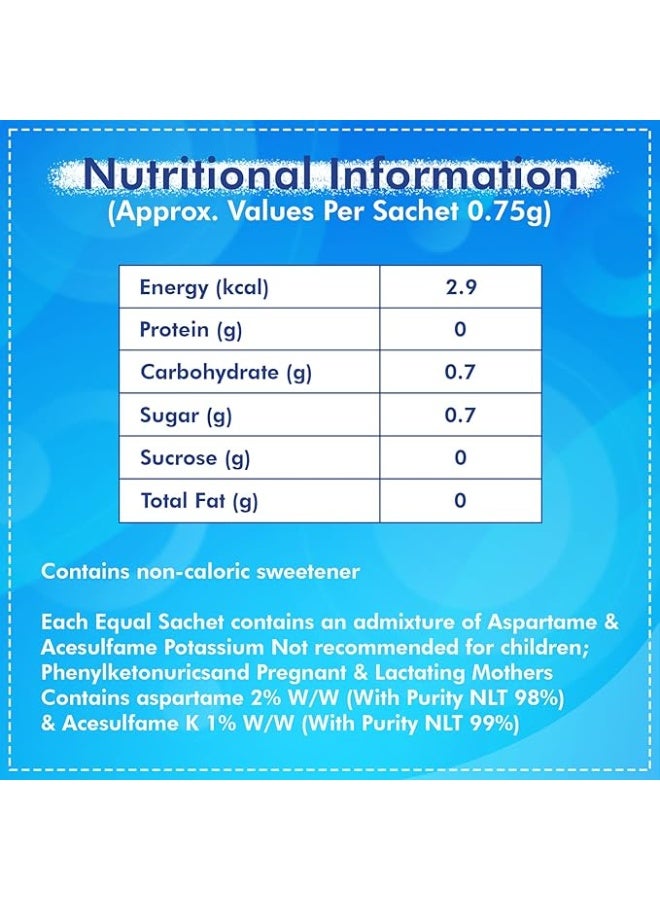 Equal Original Zero Calorie Sweetener Pack