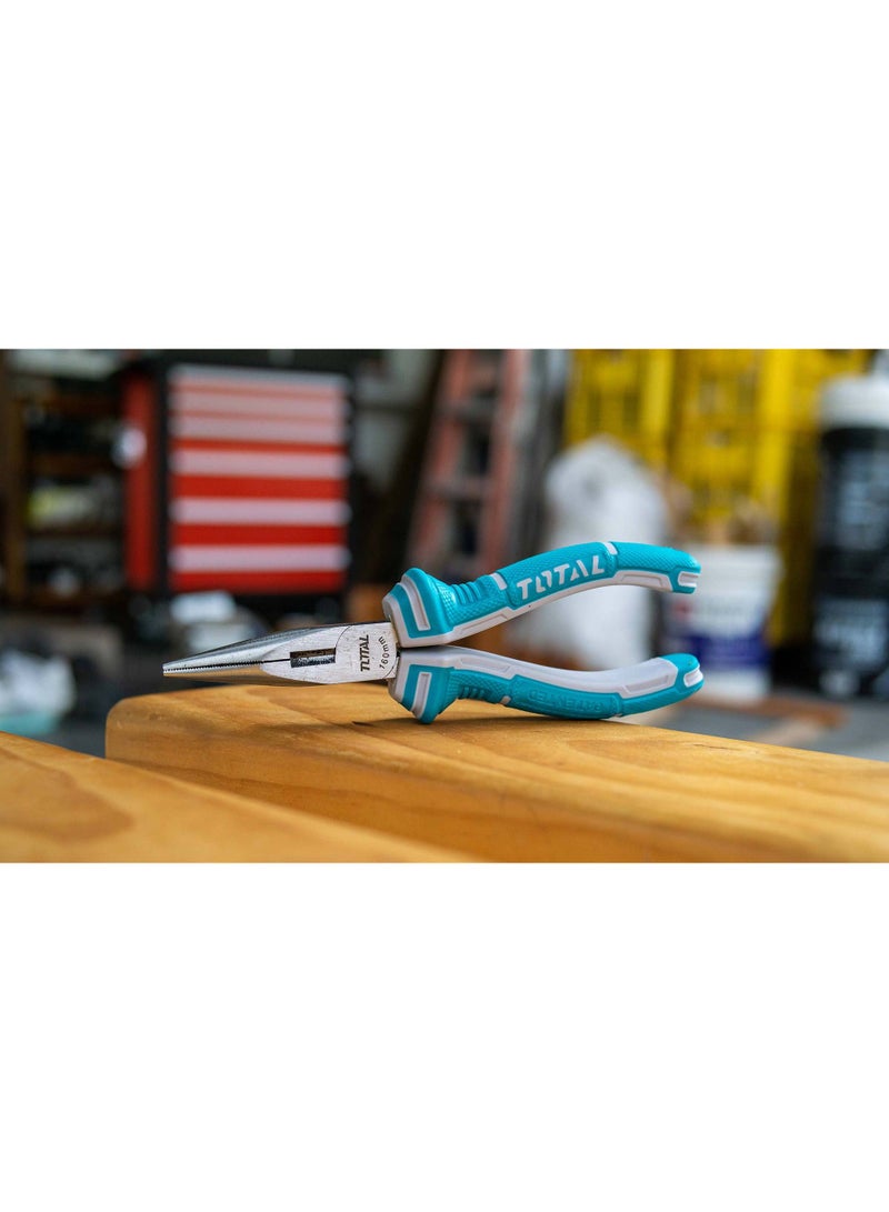 TOTAL Flat Long Nose Plier 6 Inch