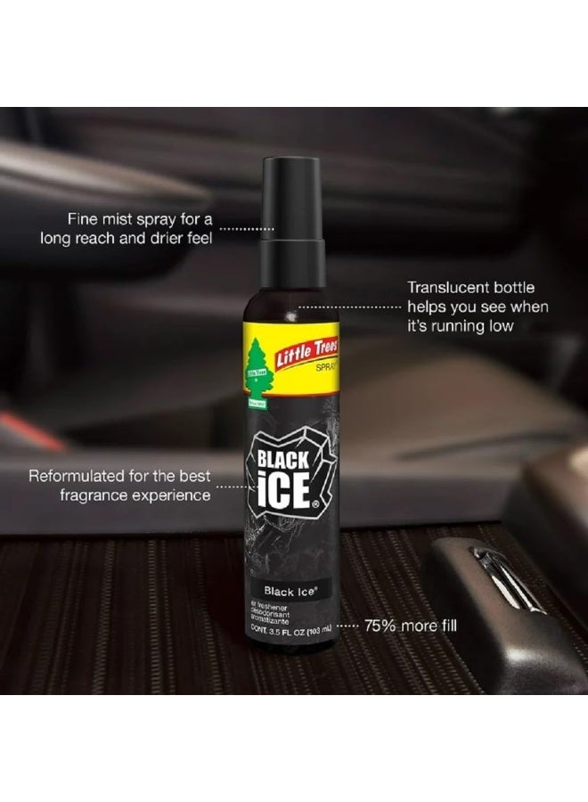 Little Trees Spray Car Air Freshener Black Ice