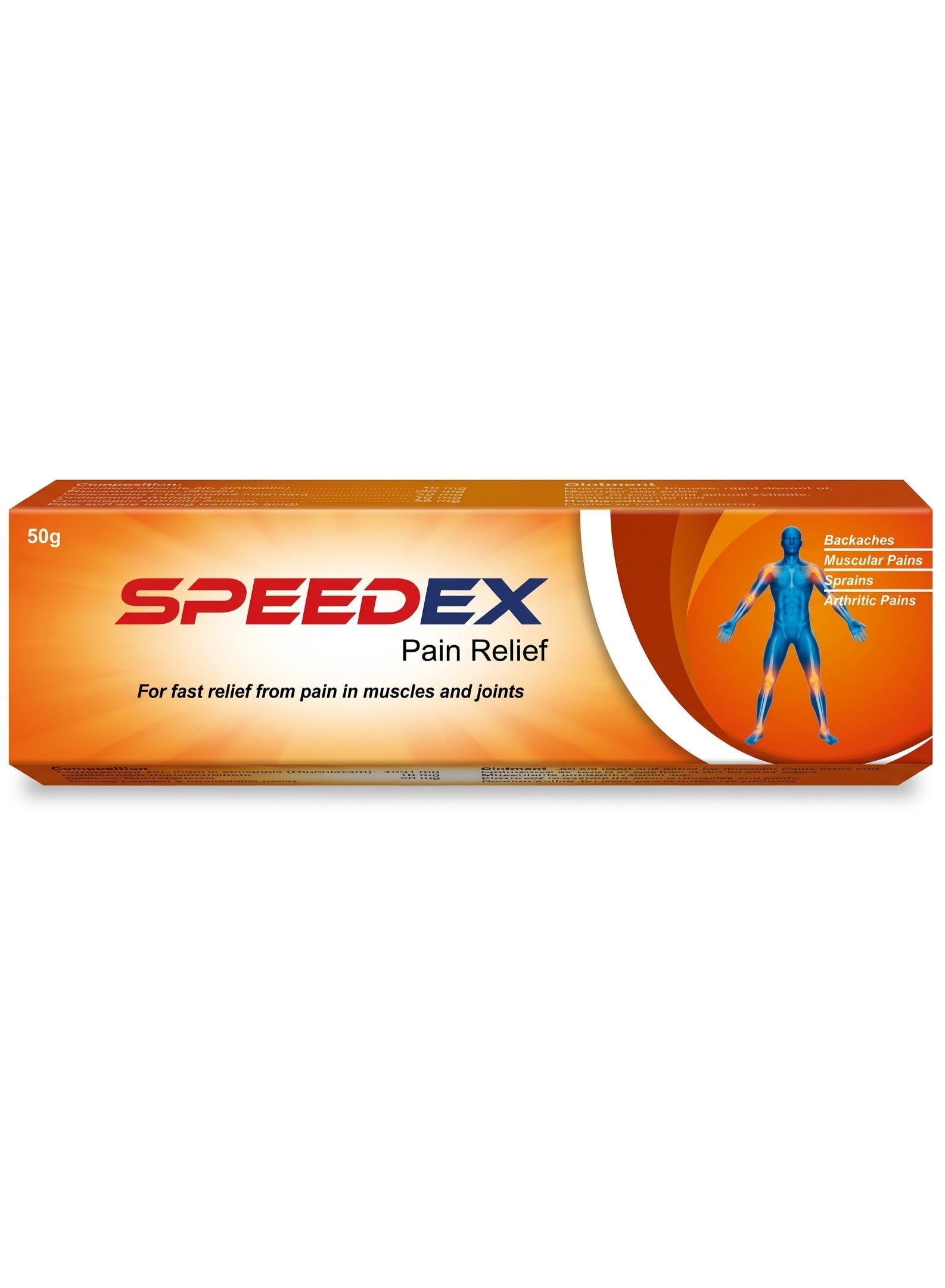 back pain, body pain, cool dry, ease body, fast pain, fast pain relief, feel long, joints 50g, muscles joints, muscles joints 50g, pain neck, pain relief, pain relief cream, relief cream, speedex