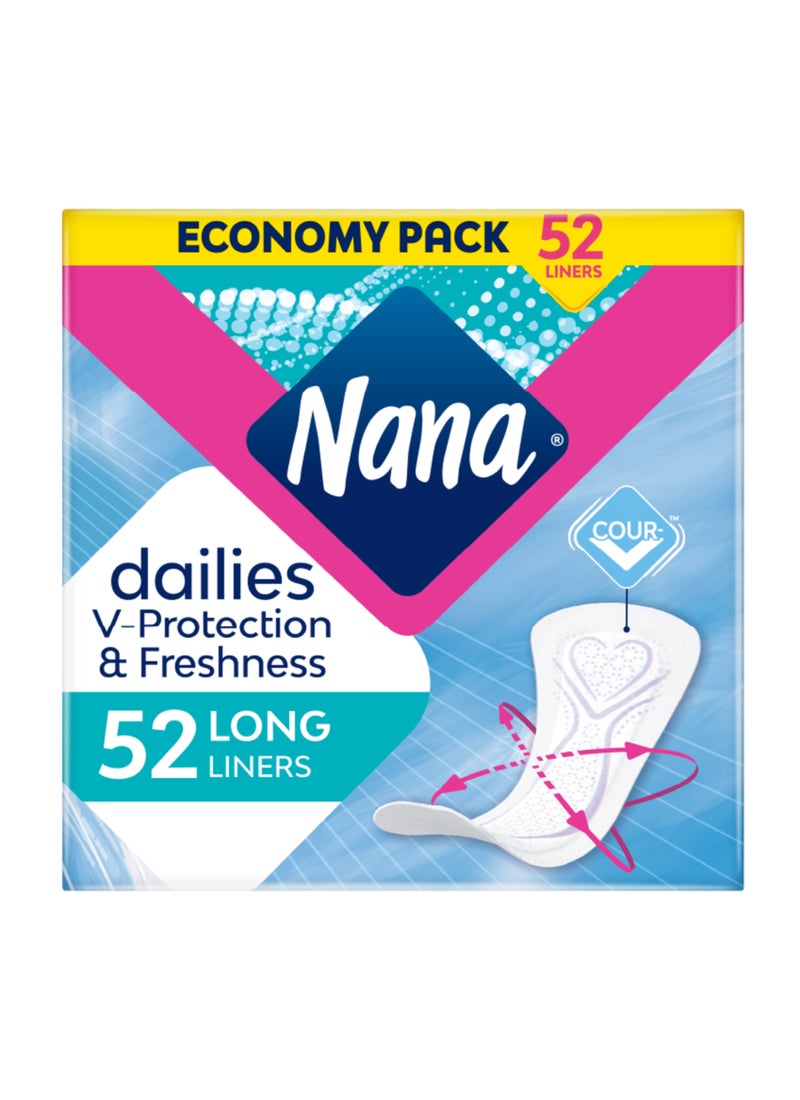 Nana 52-Piece Daily Fresh Long Panty Liners
