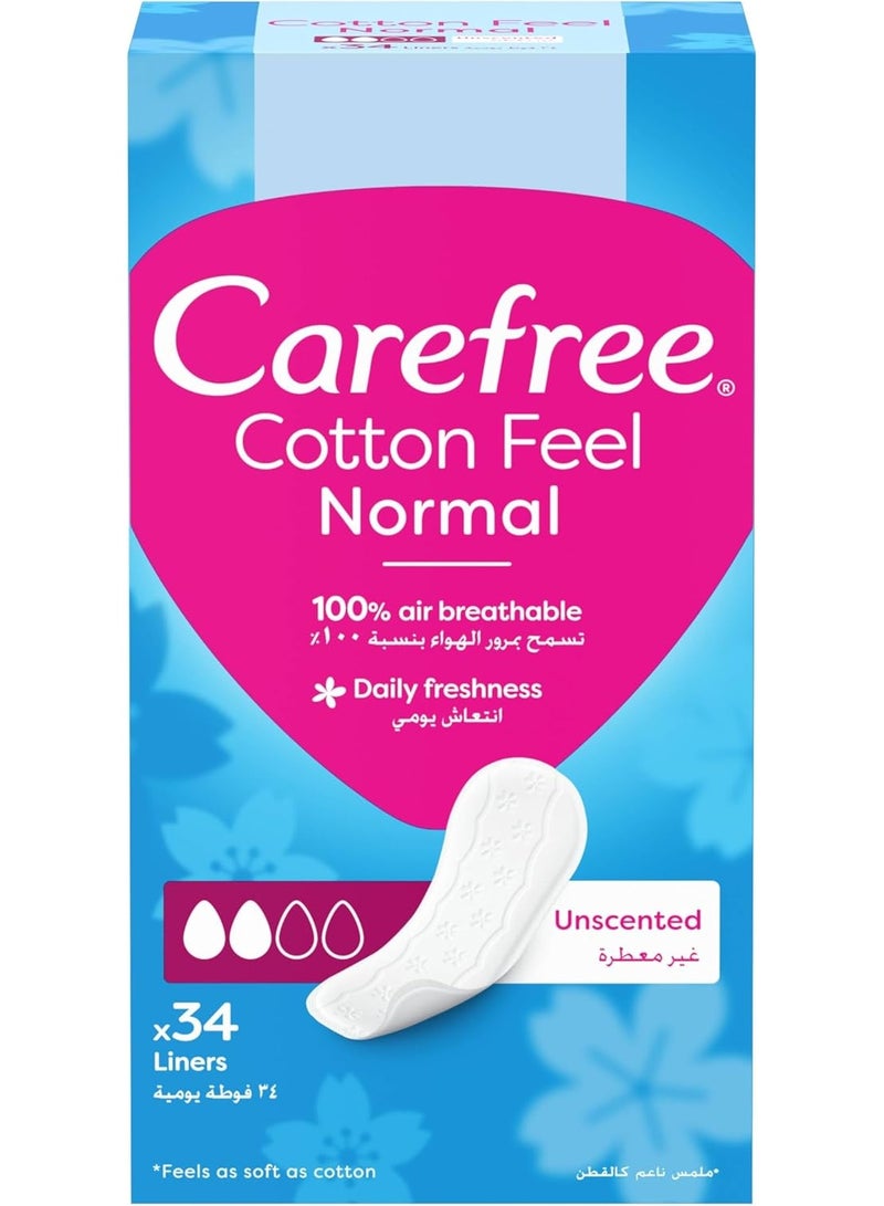Carefree Daily Panty Liners Cotton Unscented