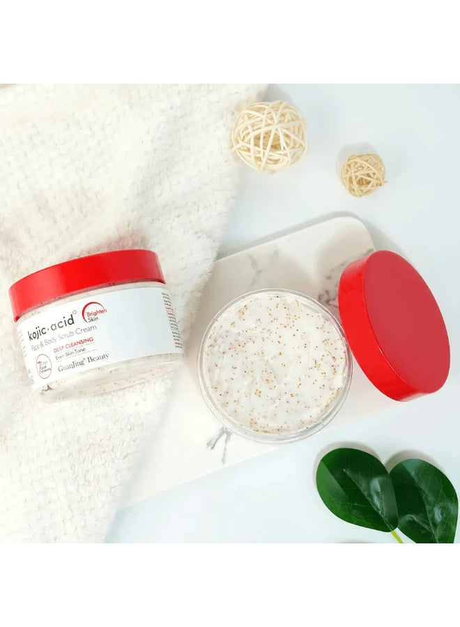 acid face, acid face body, body scrub, body scrub cream, cream 320g, face body, face body scrub, guanjing beauty, kojic acid, kojic acid face, multi-purpose, pat dry, scrub cream, scrub cream 320g, skincare