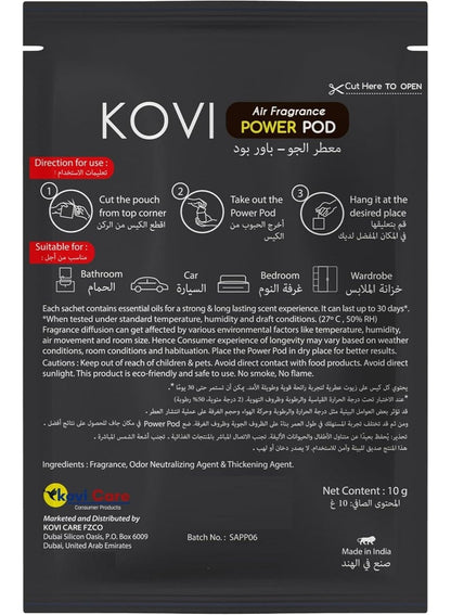 Kovi Air Fragrance Power Pod Black Oud 10g