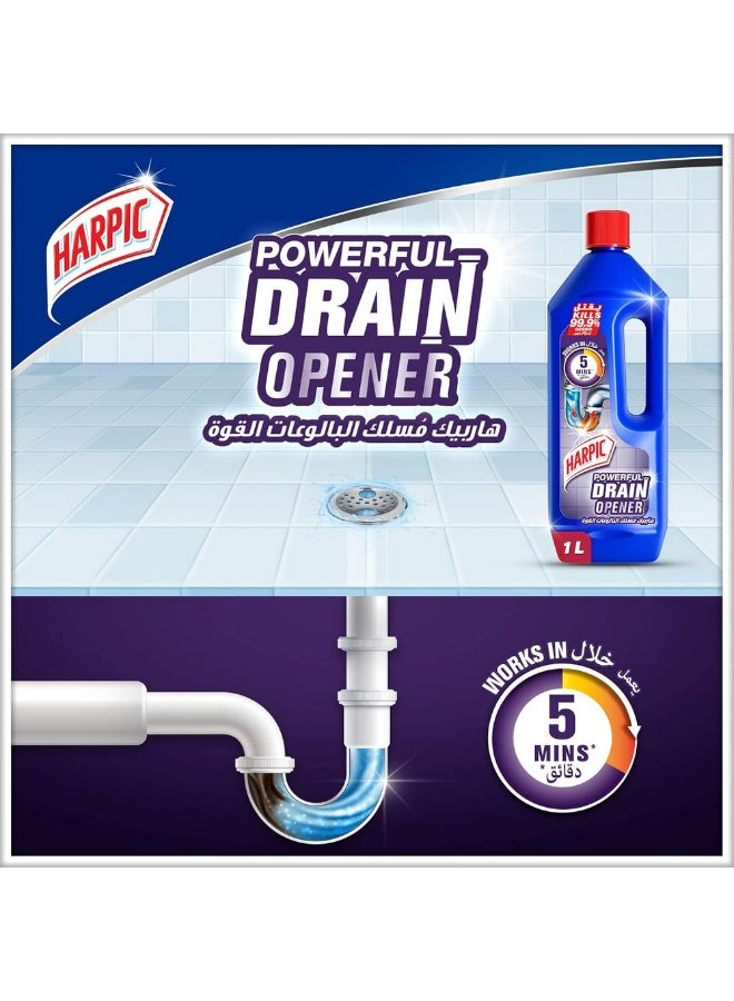 clogs caused, drain opener, drain opener gel, drains clean, floor drains, food residue, gel formula, grease soap, hair grease, harpic, opener gel, reach deep, soap scum, thick gel, tough clogs