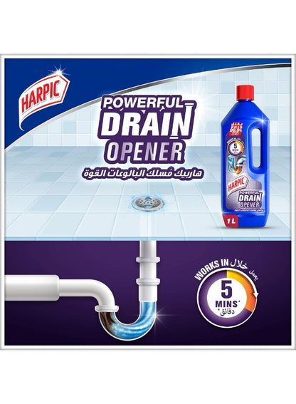 clogs caused, drain opener, drain opener gel, drains clean, floor drains, food residue, gel formula, grease soap, hair grease, harpic, opener gel, reach deep, soap scum, thick gel, tough clogs